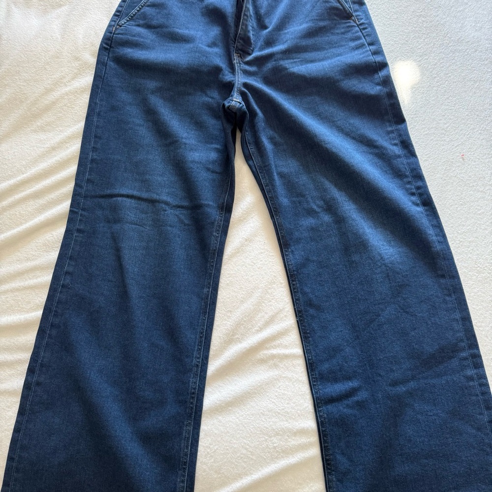 J. Crew high rise Dark Blue Wide Leg Jeans